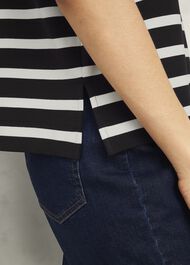 Holland Stripe T-Shirt, Black Ivory, hi-res