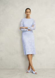Ottilie Lace Sequin Dress, Pale Blue, hi-res