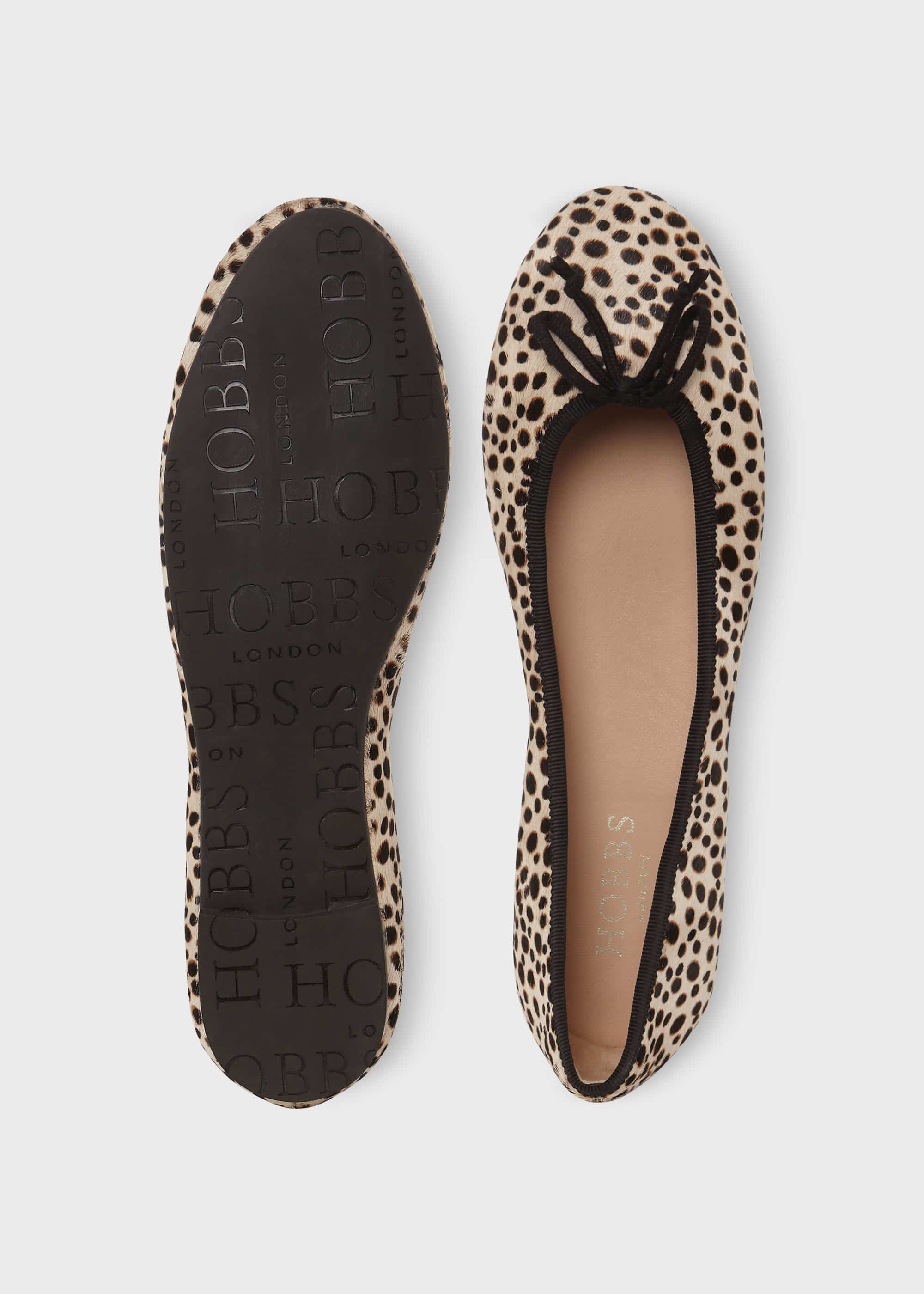 Flo Animal Print Leather Ballerinas
