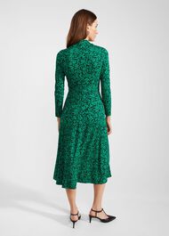 Petite Yasmin Jersey Dress, Green Navy, hi-res