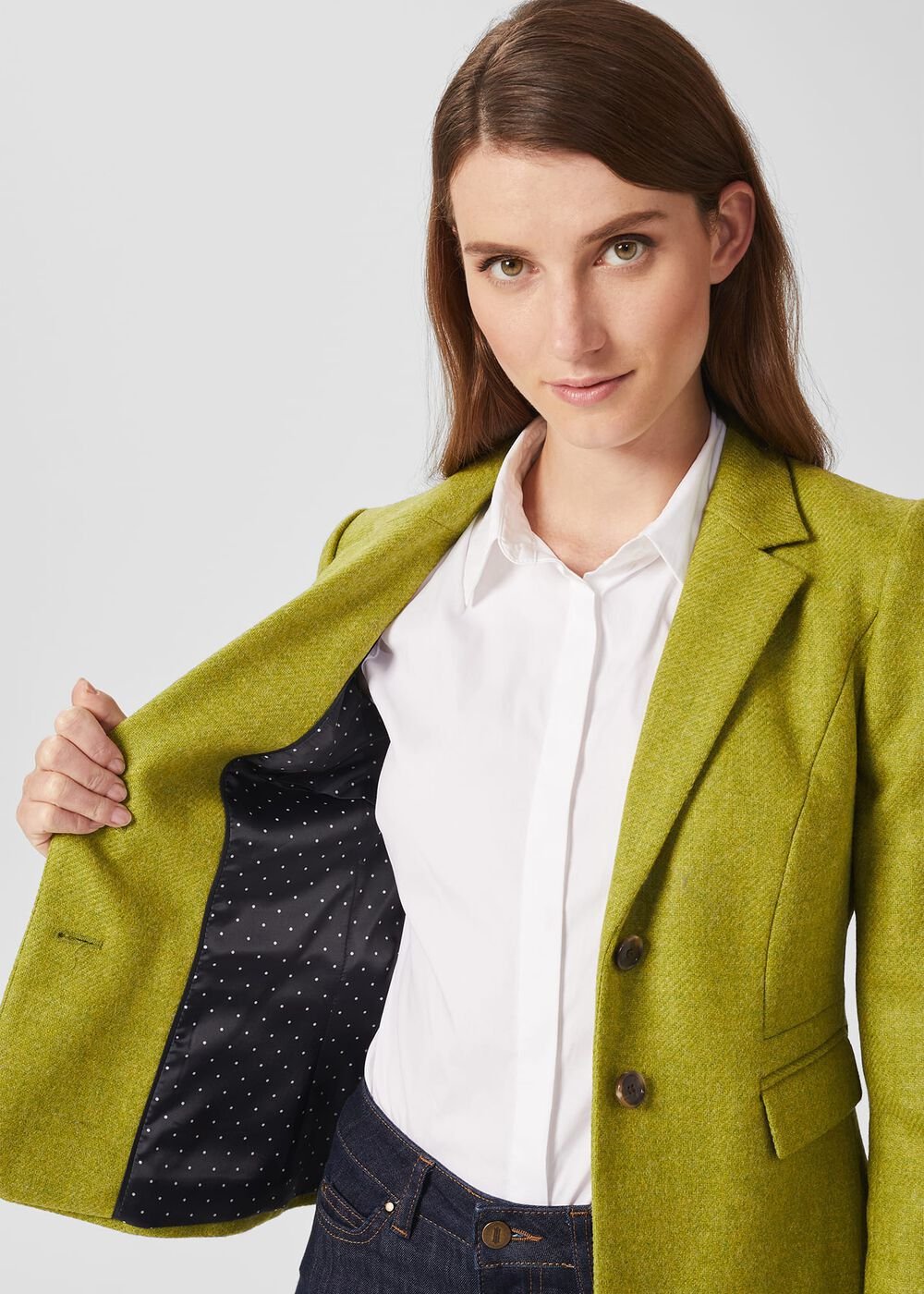 Hackness Wool Jacket, Lime Green, hi-res