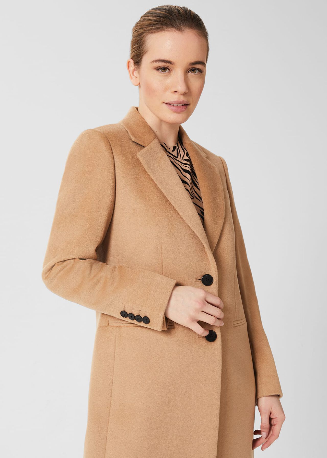 Petite Tilda Wool Coat, Camel, hi-res