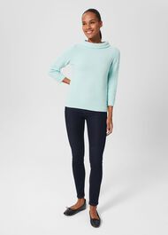 Camilla Cotton Jumper, Clearwater Blue, hi-res
