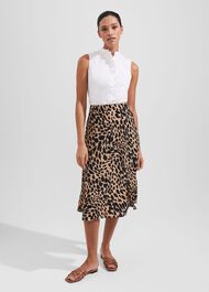 Petite Daphne Skirt, Camel Black, hi-res