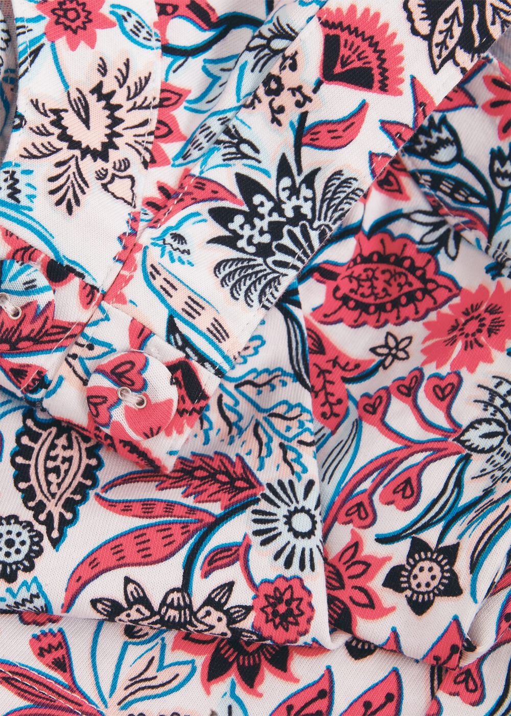 Maddy Cotton Printed Top, Multi Damask, hi-res