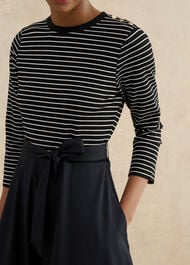 Viviana Dress, Navy Ivory, hi-res