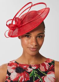 Shona Fascinator, Red, hi-res