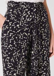 Jen Wide Leg Crop Trousers, Navy Ivory, hi-res
