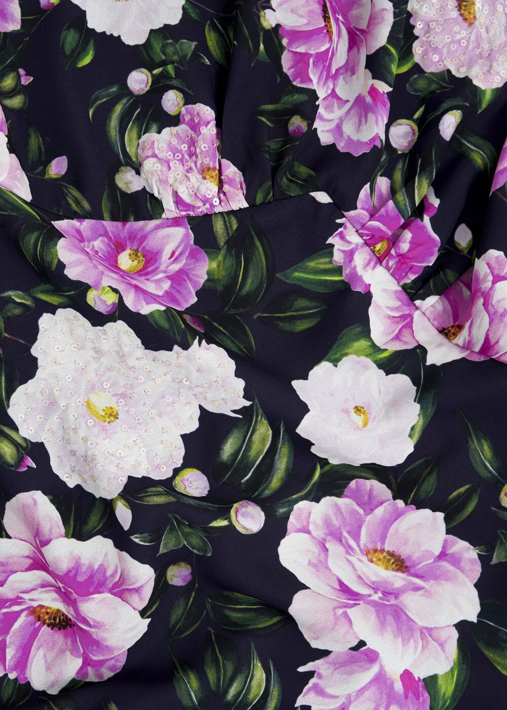 Petite Lalena  Sequin Floral Dress, Midnight Multi, hi-res