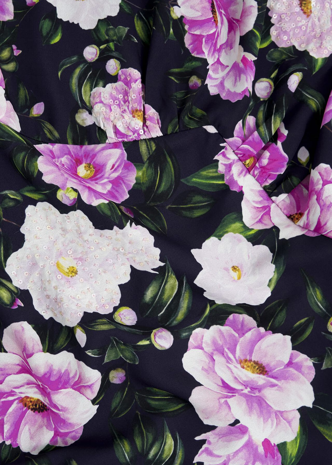 Petite Lalena  Sequin Floral Dress, Midnight Multi, hi-res