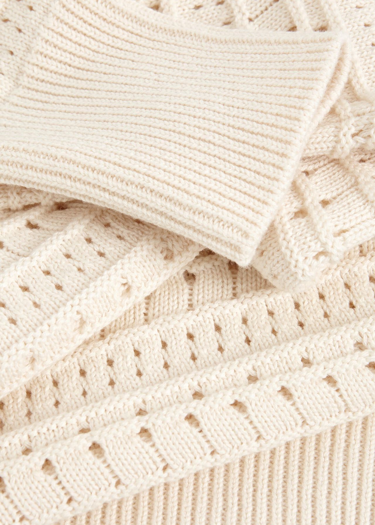 Colemere Cotton Jumper, Buttercream, hi-res