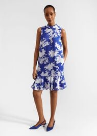 Madeline Dress, Blue Ivory, hi-res