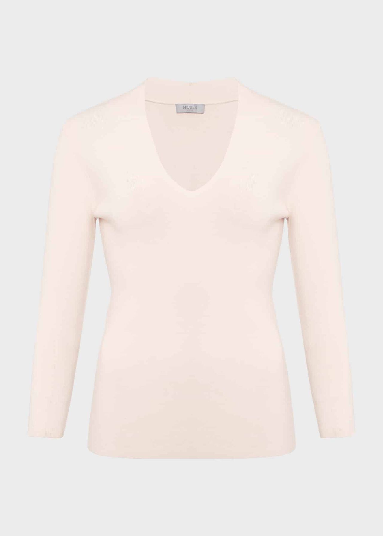 Polly Knitted Top, Pale Pink, hi-res