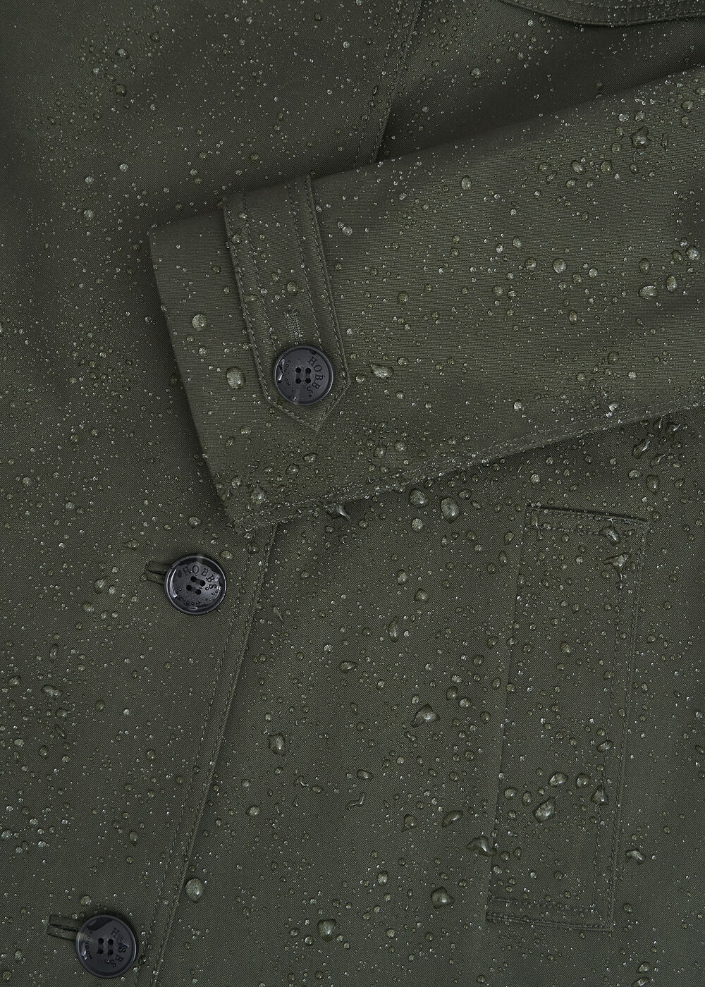 Petite Hallie Shower Resistant Trench Coat, Woodland Green, hi-res