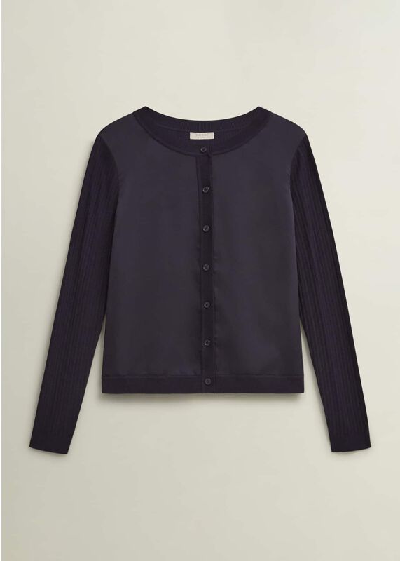Trina Woven Front Cardigan