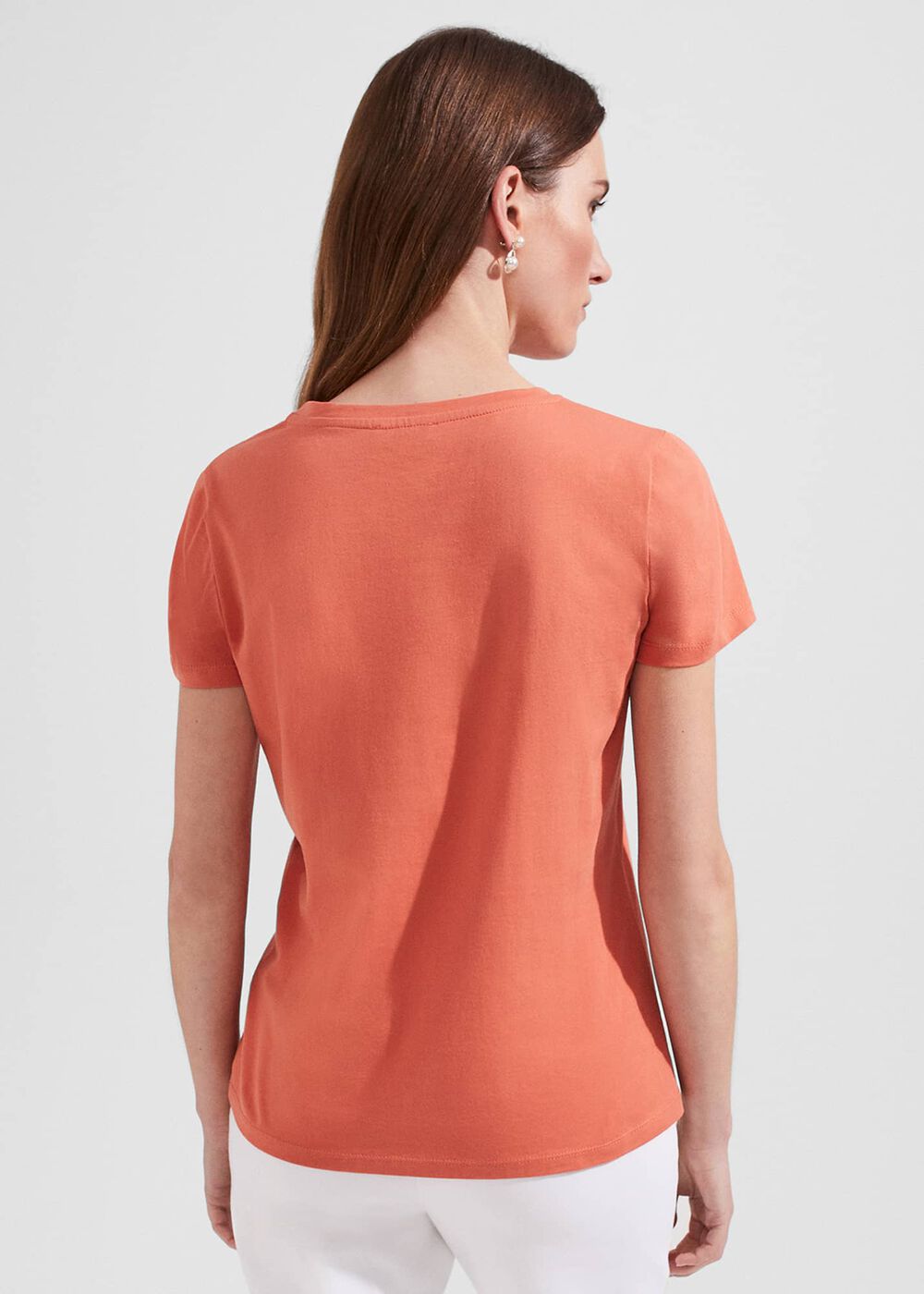 Pixie Cotton T-Shirt, Deep Apricot, hi-res