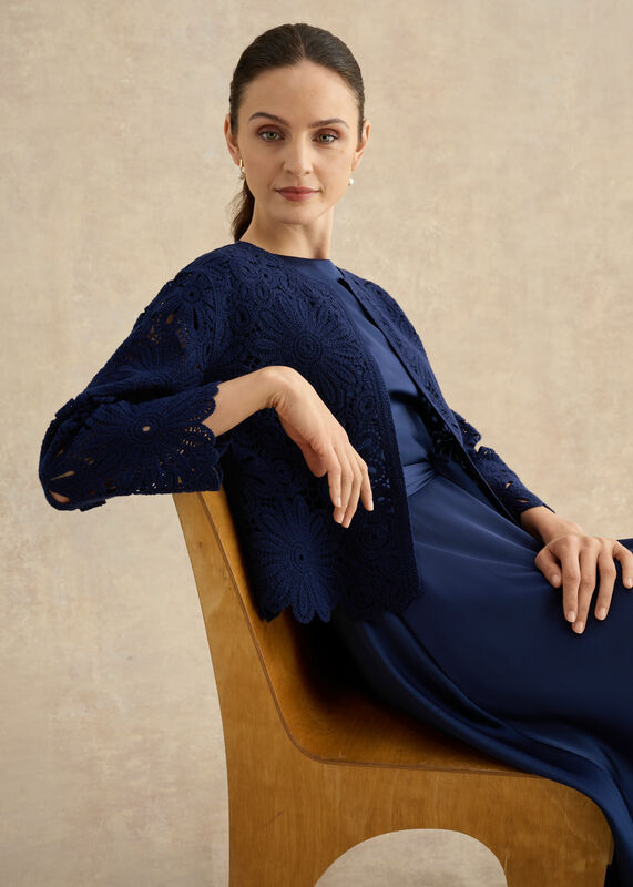 Syon Cotton Crochet Knitted Jacket