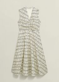 Ruthie Spot Dress, Cream Black, hi-res