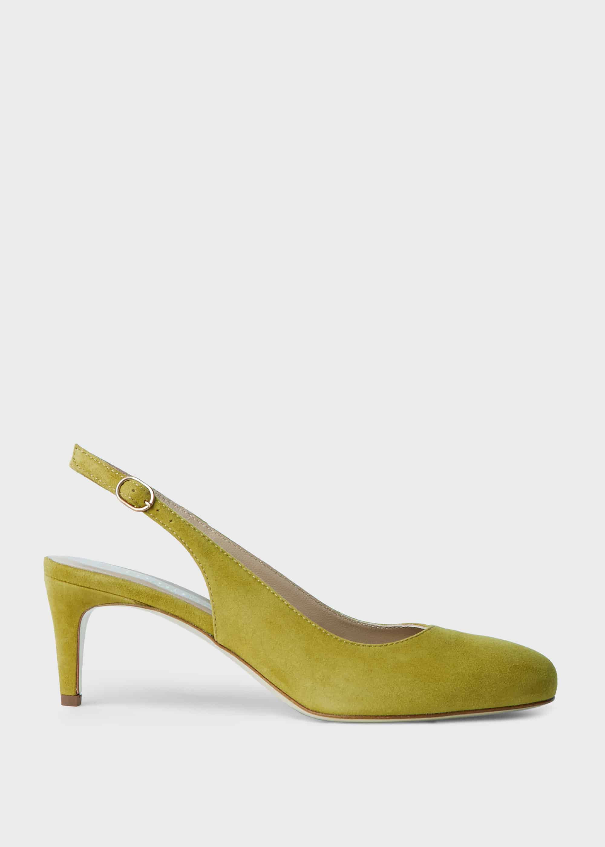 green slingback shoes