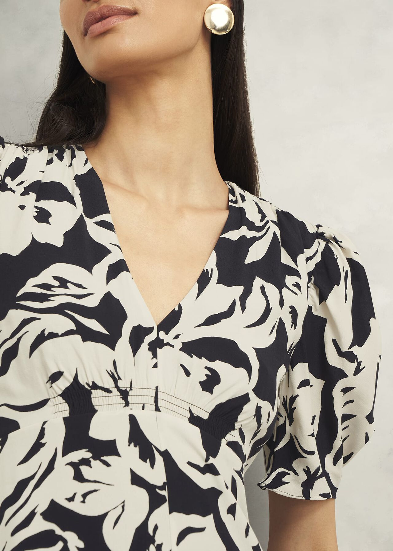 Chiltern Dress, Black Cream, hi-res