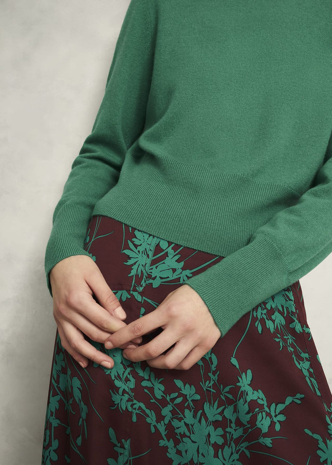 Tresco Wool Cashmere Sweater, Viridian Green, hi-res