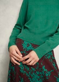 Tresco Wool Cashmere Sweater, Viridian Green, hi-res