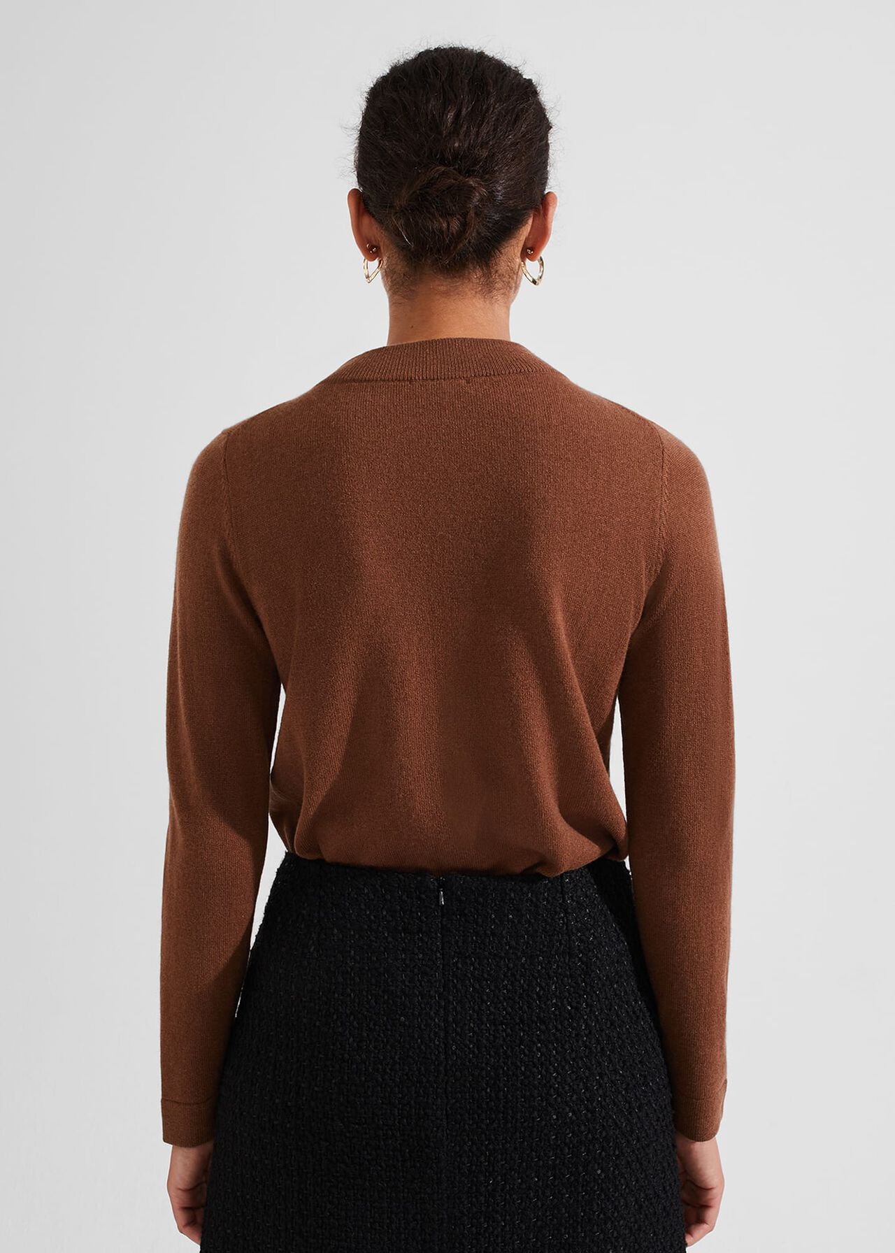 Talia Wool Cashmere Sweater, Toffee, hi-res