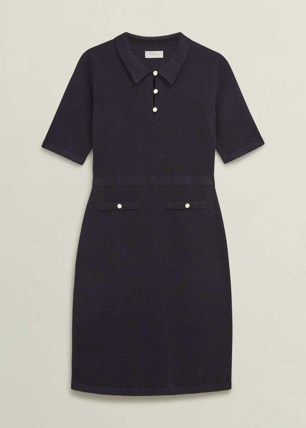 Niamh Knitted Dress, Hobbs Navy, hi-res