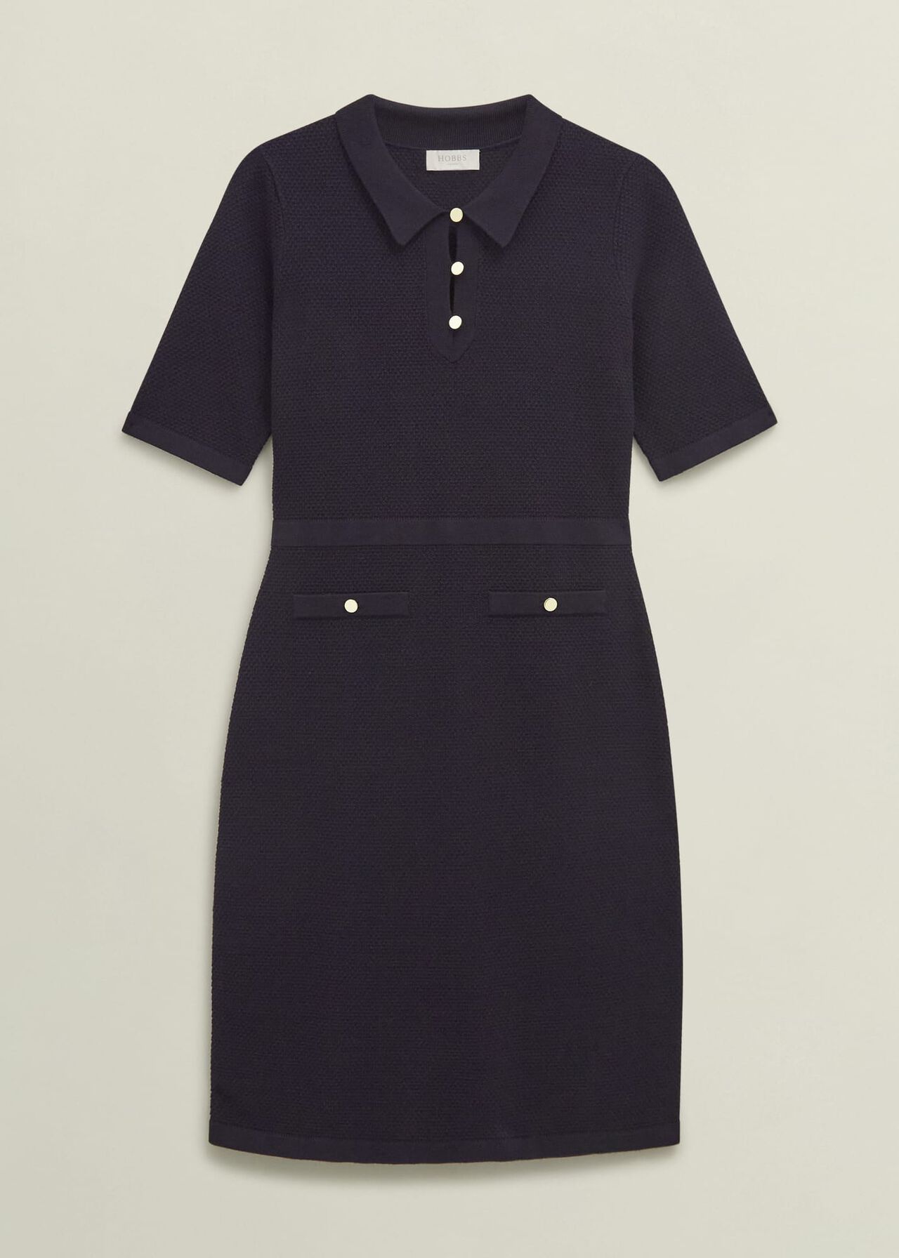 Niamh Knitted Dress, Hobbs Navy, hi-res