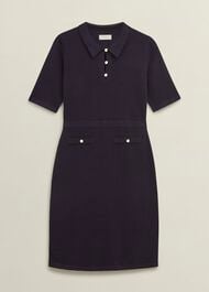 Niamh Knitted Dress, Hobbs Navy, hi-res