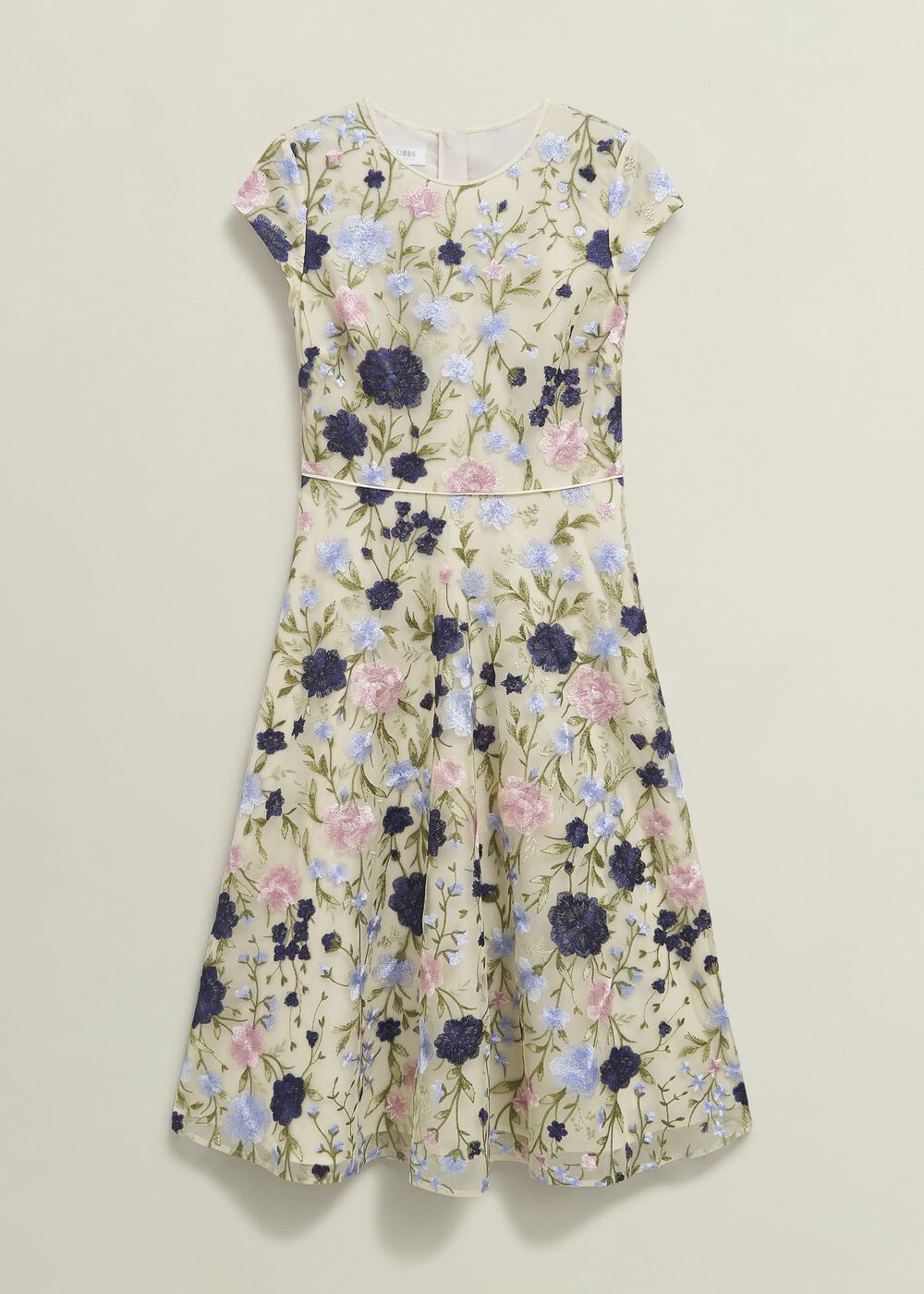 Tia Embroidered Dress, Cream Multi, hi-res