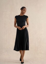 Piper Knitted Dress, Black, hi-res
