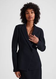 Diana Wool Jacket, Black, hi-res