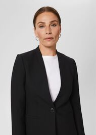 Safia Wool Blend Jacket, Black, hi-res