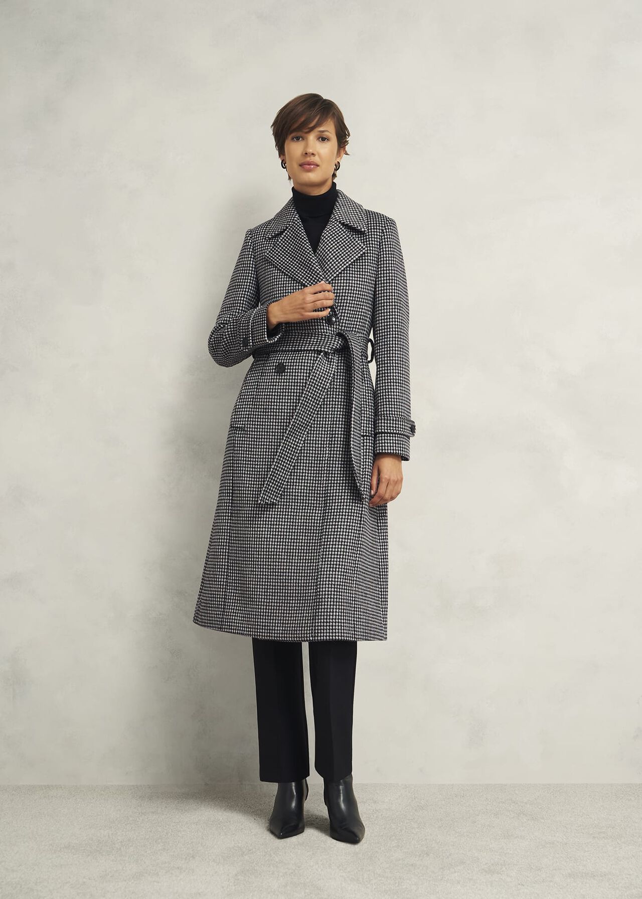 Bromley Coat With Wool, Black Multi, hi-res
