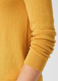 Audrey Wool Cashmere Jumper, Golden Yellow, hi-res