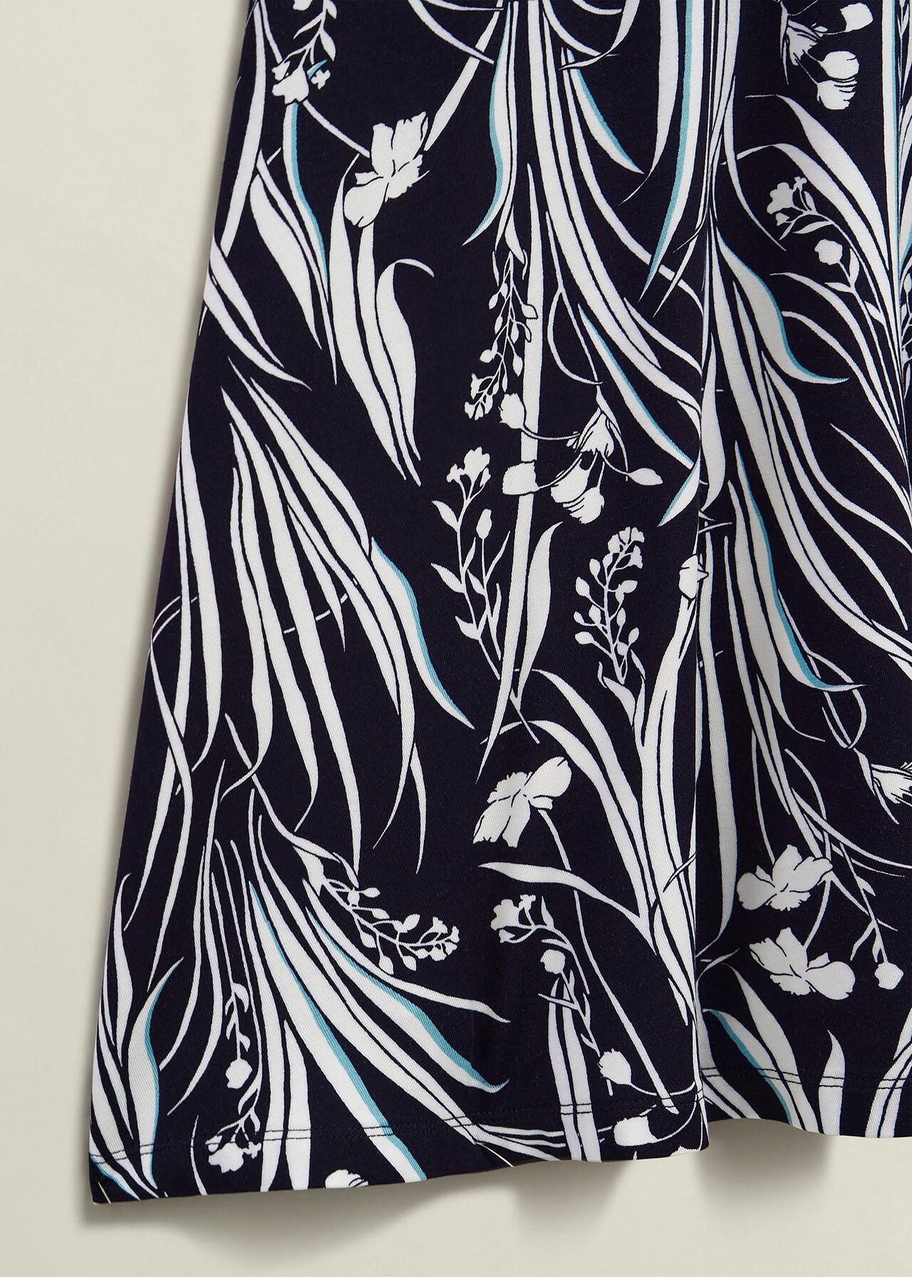 Petite Mollie Jersey Dress, Navy Ivory, hi-res