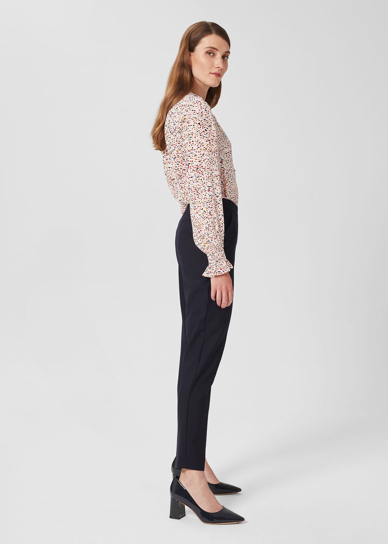 Petite Gael Trousers, Navy, hi-res