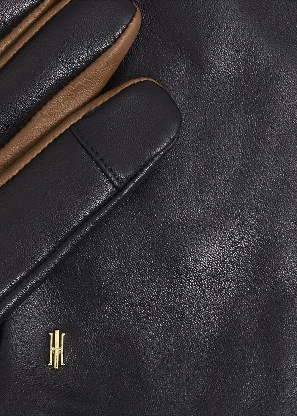 Iva Leather Gloves, Black Camel, hi-res