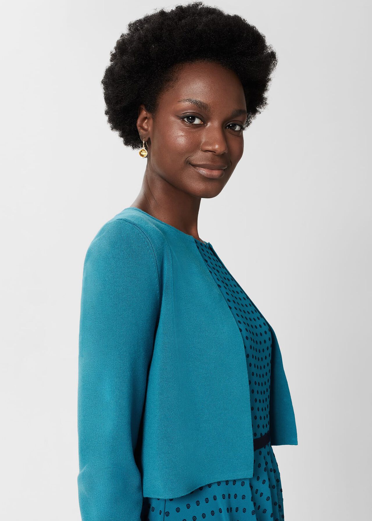 Ella Cardigan, Deep Jade Blue, hi-res