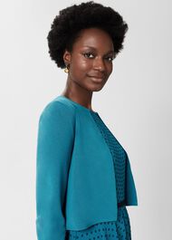 Ella Cardigan, Deep Jade Blue, hi-res