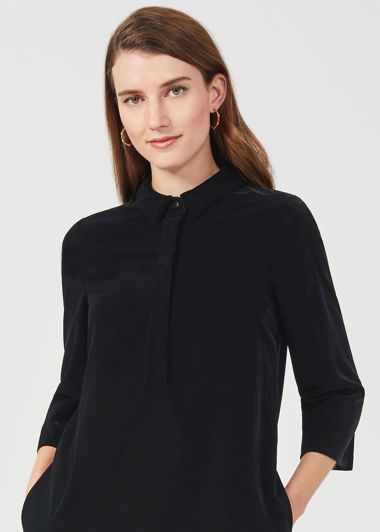 Velvet Marciella Dress, Black, hi-res