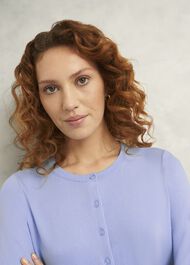 Michelle Cotton Cardigan, Maya Blue, hi-res