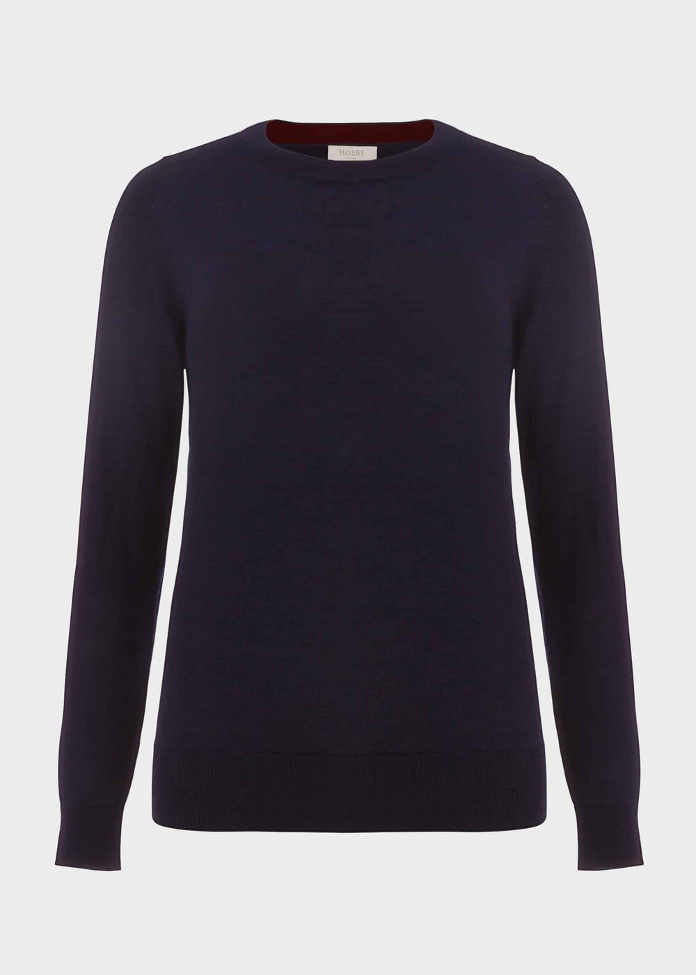 Penny Merino Wool Jumper, Navy, hi-res
