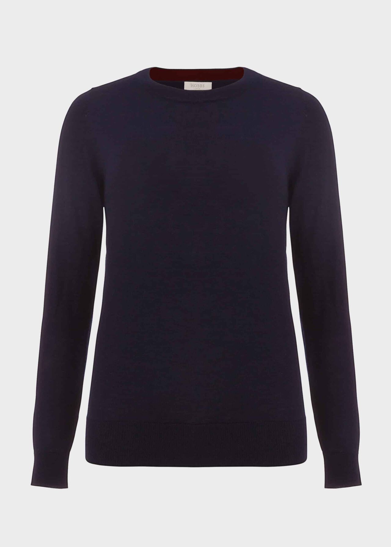 Penny Merino Wool Jumper, Navy, hi-res