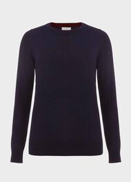 Penny Merino Wool Sweater, Navy, hi-res