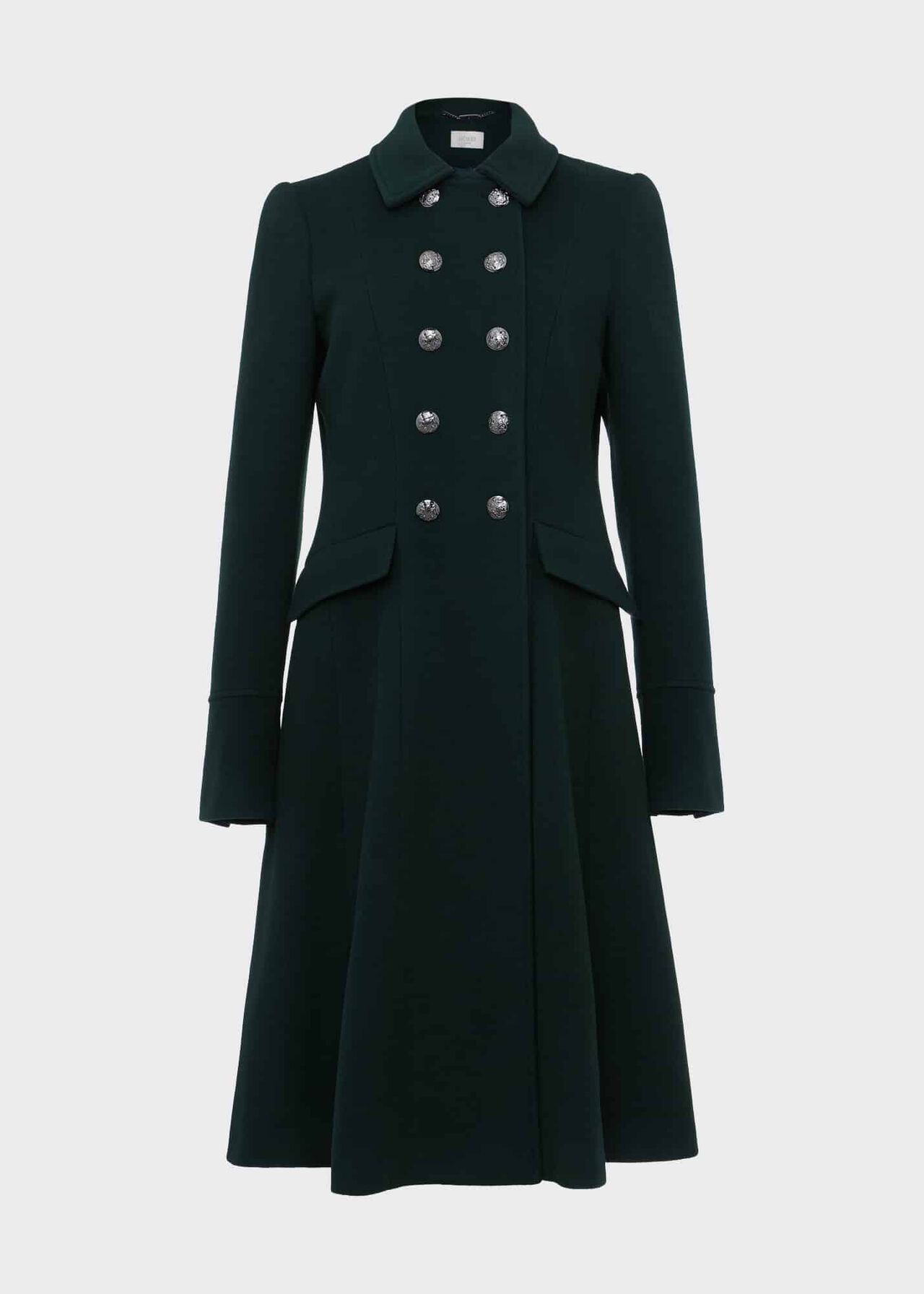 Clarisse Wool Blend Coat, Green, hi-res