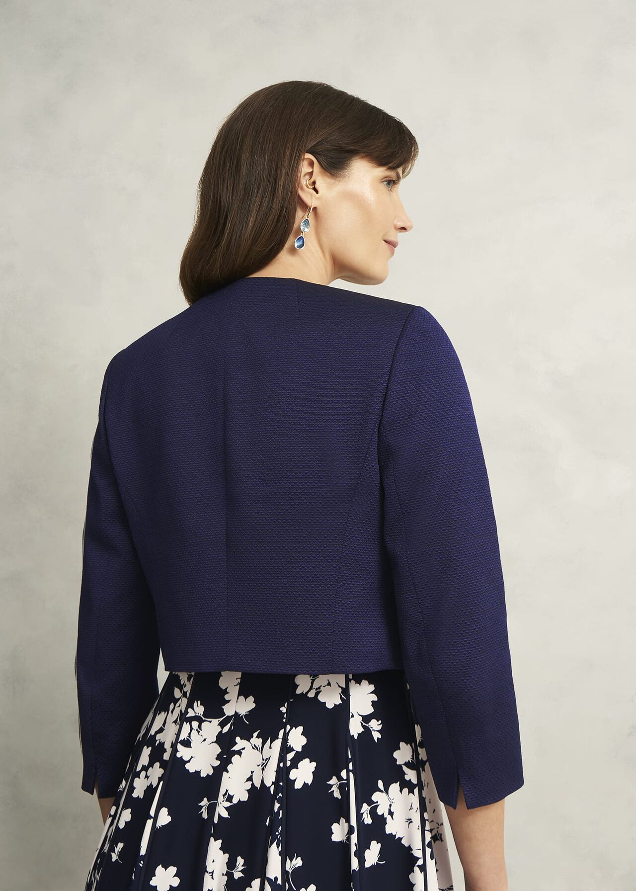 Elize Textured Jacket, Midnight Navy, hi-res