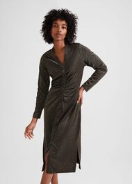 Hatty Jersey Dress, Gold, hi-res