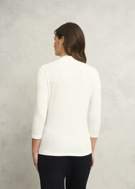 Aimee Double Fronted Top, Ivory, hi-res